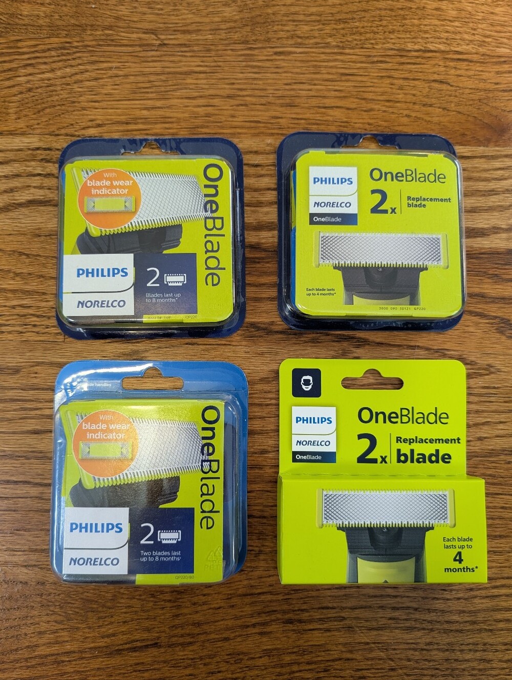 Philips Norelco OneBlade Replacement Blades 8 Total New Sealed Genuine